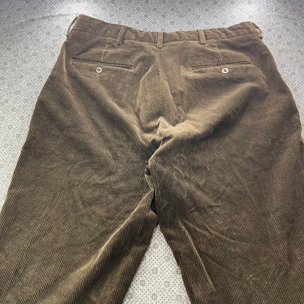 Polo Ralph Lauren Preston Fit Corduroy Pants Mens 36x32 Fits W34 Olive Brown